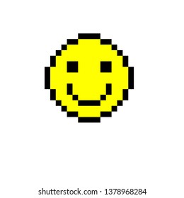 pixel art emoticon images stock photos vectors shutterstock https www shutterstock com image vector pixel art emoji 1378968284