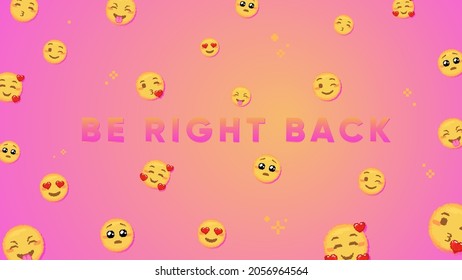 Pixel art emoji background. Funny 8 bit video game style background with yellow pixel art emoji face.  Streamer screensaver or decorative background. Pink background, adorable guys for gamer girl.