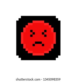Pixel art emoji black and Red