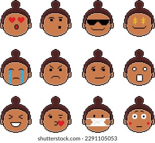 Pixel Art of Emoji Design, Express Yourself with Pixel Art Emoji Designs: A Playful Twist on Digital Communication