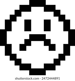 pixel art emoticon icon, smile pixel emoji, 8bit style emoticon