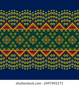  Pixel art ethnic, Pattern fabric pixel, design for background, clothing, decorative, drapery, cloth embroidery, geometric pixel art, handcraft, wallpaper, carpet, bag, card, cushions,wrapping, pillow