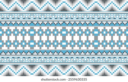 Pixel art ethnic, Pattern fabric pixel, design for background, clothing, decorative, drapery, cloth embroidery, geometric pixel art, handcraft, wallpaper, carpet, bag, card, cushions, Print, ethnic