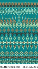 Pixel art étnico, pixel de tecido padrão, design para fundo, roupas, decorativo, drapery, bordado de pano, arte geométrica pixel, artesanato, papel de parede, tapete, saco, cartão, almofadas, imprimir, étnico