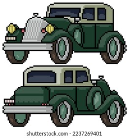 pixel art of expensive ancient car