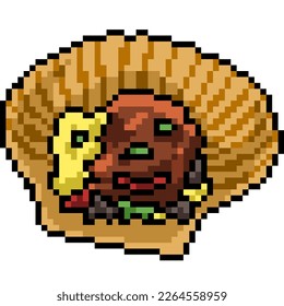 pixel art of expensive clam seafood