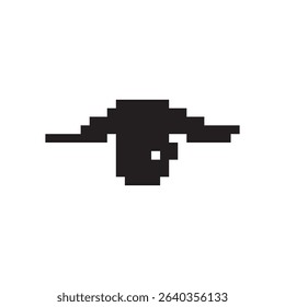 Pixel art eye icon, 8 bit retro style human eyeball, simple computing see symbol, vision mosaic pixelart eye design
