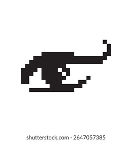 Pixel art ícone olho, 8 bits retro estilo olho humano, computação simples ver símbolo, visão mosaico pixelart design olho