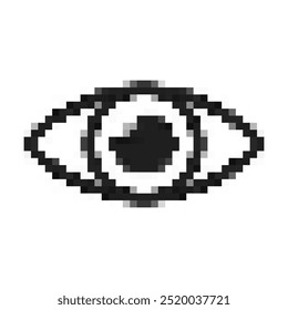 pixel art ícone visão ícone vetor plano