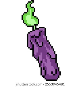 pixel art of fancy purple candle isolated background