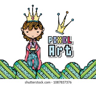 Pixel art fantasy cartoon