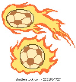 pixel art of fire ball shoot