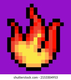 pixel art fire icon minimal style