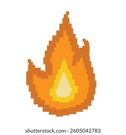 pixel art of fire the style of an old video game, pixelated 8bit