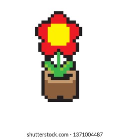 pixel art flower