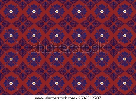pixel art flower on white background wallpaper oriental seamless pattern.ornament. Ethnic .decor style. geometric ornament. Vector seamless pattern. blanket, rug. Woven carpet fabric.flower beautifu.