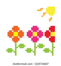 pixel art flower1