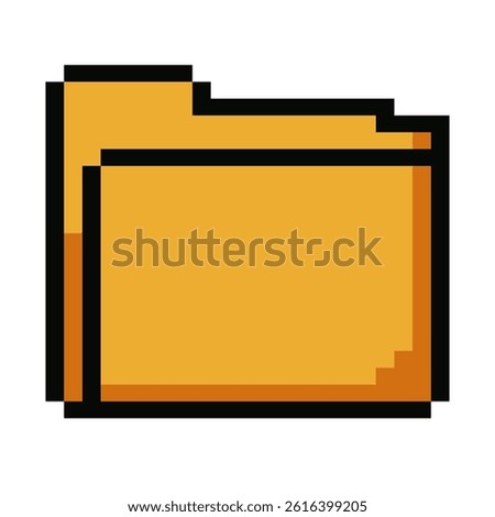 Pixel Art Folder Icon Business and File Organization