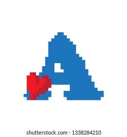 pixel art font A