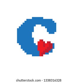 pixel art font C