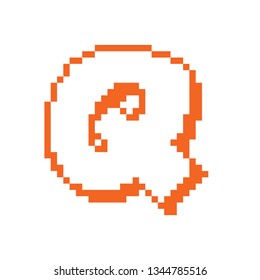 pixel art font Q