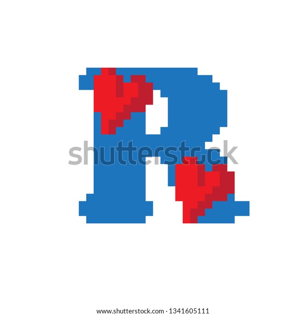 Pixel Art Font R Stock Vector (Royalty Free) 1341605111 | Shutterstock
