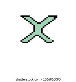 pixel art font X