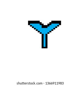 pixel art font Y
