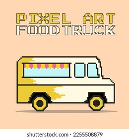 PIXEL ART FOOD TRUCK DESIGN POSTER