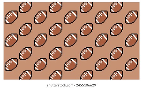pixel art football ball pattern, background wallpaper, card, banner pattern	