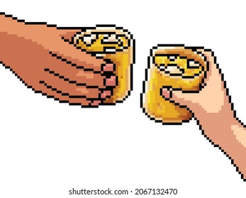 Pixel Art Of Friday Night Drink