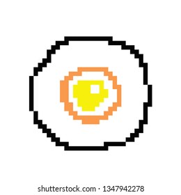pixel art fried egg