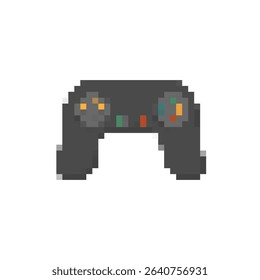 Pixel art game controller with a mosaic style, capturing a retro gaming vibe through pixelated design.