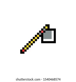 Pixel art, game item, icon and objects for the design. Vector illustration. Fantasy world. Old game console.