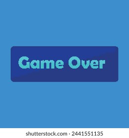 pixel art - game over sign - a 1980-1990 video game graphic