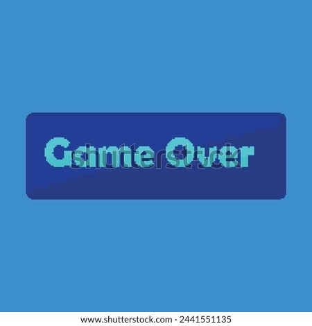 pixel art - game over sign - a 1980-1990 video game graphic