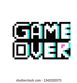 pixel art gameover