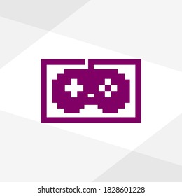 pixel art gamepad for gaming logo