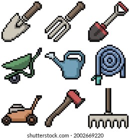 pixel art of gardening tool