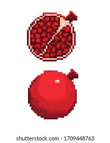 Pixel art garnet, 32X32 vector illustration on a white background