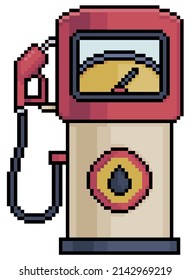 Icono vectorial de la bomba de gas de arte para el juego de 8 bits en fondo blanco

