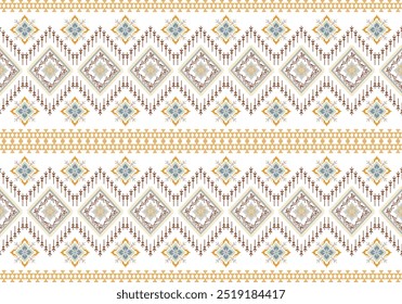 pixel art Geometric on white background wallpaper oriental seamless pattern.ornament. Ethnic .decor style.  geometric ornament. Vector seamless pattern.  blanket, rug. Woven carpet fabric