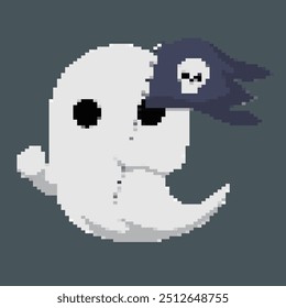 Pixel Art Ghost. Helloween ghoost. 
