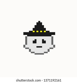 pixel art Ghost Witch