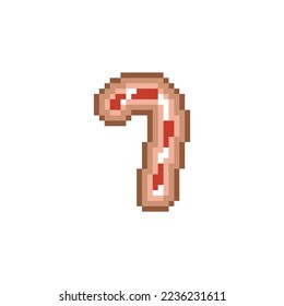 Pixel art gingerbread cookie candy design