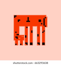 Pixel art giraffe