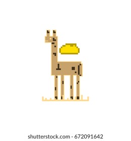 Pixel art giraffe