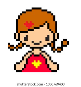 pixel art girl