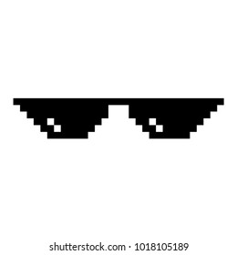 Pixel Art Glasses Isolated On White Stock Vector (Royalty Free ...