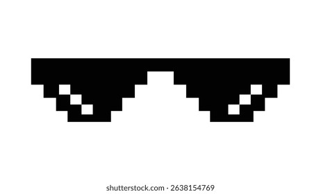 pixel art glasses isolated on white background